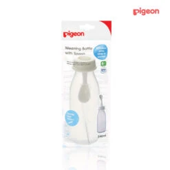 Pigeon Weaning Bottle With Spoon 240ml X3 -Baby Products Sale Store 03329 weaning bottle with spoon 240ml packaging front