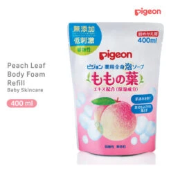 Pigeon Baby Body Foam Soap Peach Leaf Refill 400ml X2