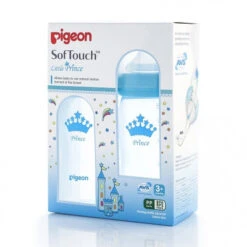 Pigeon Softouch Nursing Bottle - Prince Blue (Twin Pack) 240ml