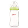 Pigeon Peristaltic PLUS Wide Neck Glass Feeding Bottle Green (Japan) 240ml