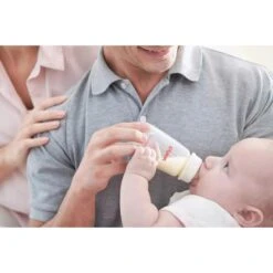Pigeon Flexible Slim Neck Nursing Bottle PP 120ml X3 9 Pigeon Flexible Slim Neck Nursing Bottle PP 120ml X3 -Baby Products Sale Store 26683 Flexible Bottle KPP close up dad feeding baby scaled 1