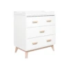 Babyletto Scoot 3-Drawer Changer Dresser With Removable Changing Tray (White/Washed)