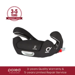 Poled X Hyundai ISOfix Booster | Midnight Black (free Kick Mat)