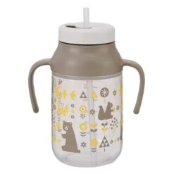 Pigeon Kurutto Straw Bottle Animal 330ml