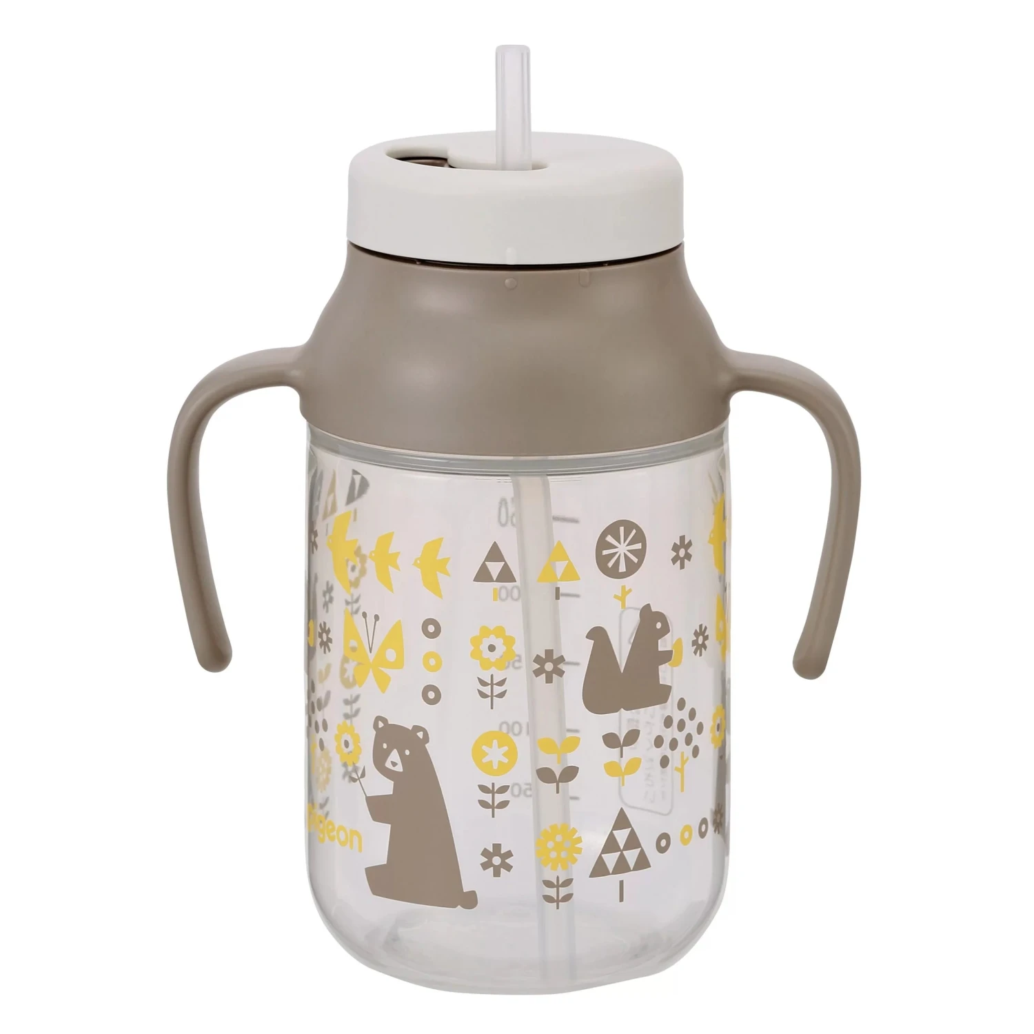 Pigeon Kurutto Straw Bottle Animal 330ml 1 Pigeon Kurutto Straw Bottle Animal 330ml