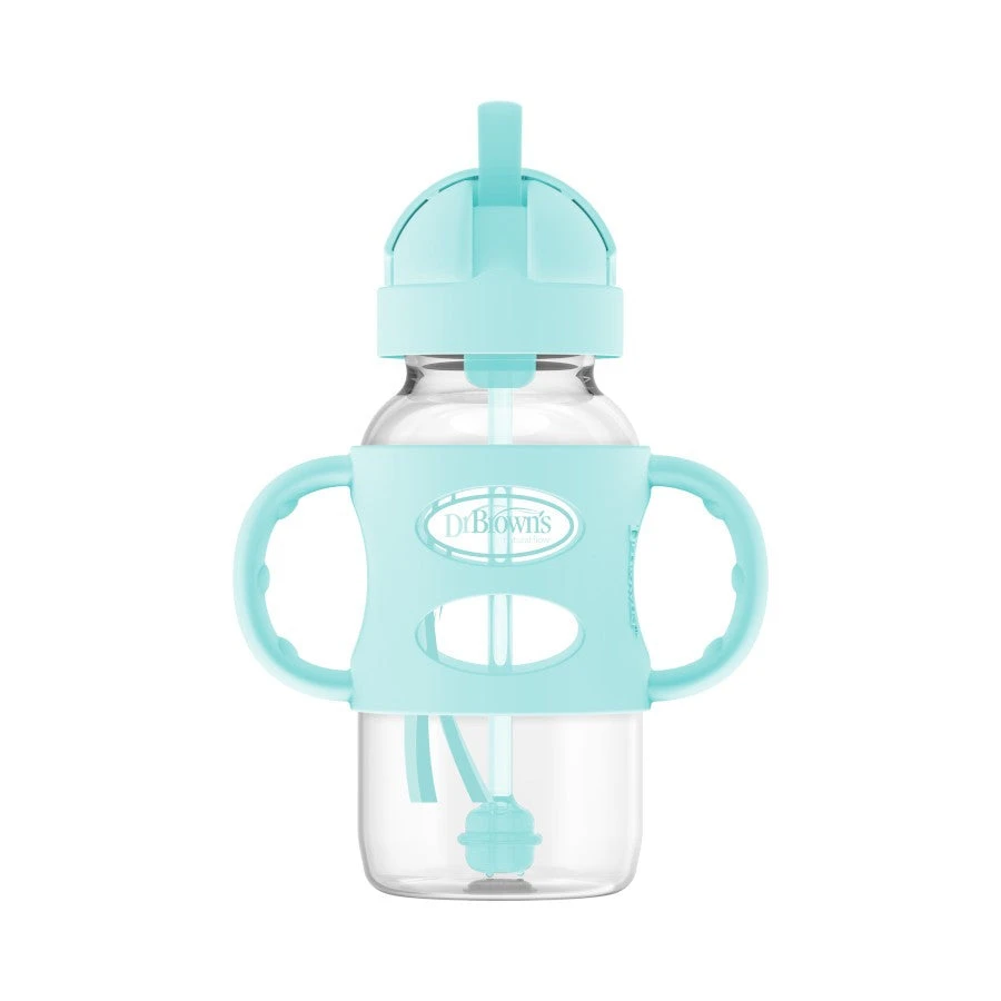 Dr. Brown’s 270ml Wide-Neck Sippy Straw Bottle W Silicone Handle (Assorted Designs) 2 Dr. Brown’s 270ml Wide-Neck Sippy Straw Bottle W Silicone Handle (Assorted Designs) - Image 2