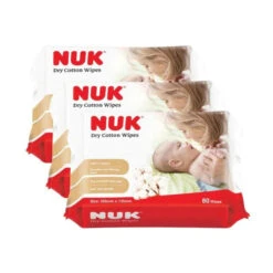 NUK Dry Cotton Wipes (80s X 3) - Pre Order ETA May 23
