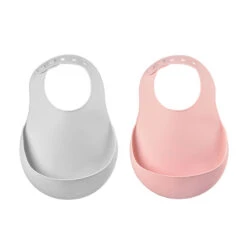 Beaba Set-of-2 Silicone Bibs (Assorted Colours) -Baby Products Sale Store B8C37D41 4FE2 45D3 9909 9BB984D13179