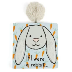 JellyCat If I Were A Rabbit Board Book (Silver)