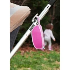B.box Travel Bib W/ Baby Spoon (Beep Beep) -Baby Products Sale Store Bib closed on stroller 539e66fc dce8 4e24 be47 da488e8f2de2