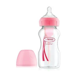 Dr. Brown's 270ml PP Wide-Neck Options+ Bottle -Baby Products Sale Store DrBrown Options WideNeck 270ml Pink 1