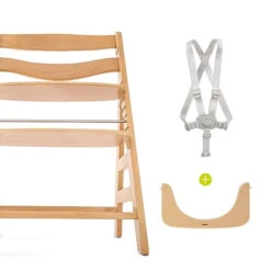 Hauck Alpha+ Wooden Highchair (Natural) -Baby Products Sale Store HauckAlpha WoodenHighchair Natural 5