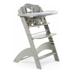 Childhome Lambda 3 Baby High Chair + Feeding Tray - Stone Grey