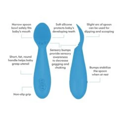 Ezpz Tiny Spoon - 2-Pack (Assorted Colours) 33 Ezpz Tiny Spoon - 2-Pack (Assorted Colours) -Baby Products Sale Store Tiny Spoon Info blue