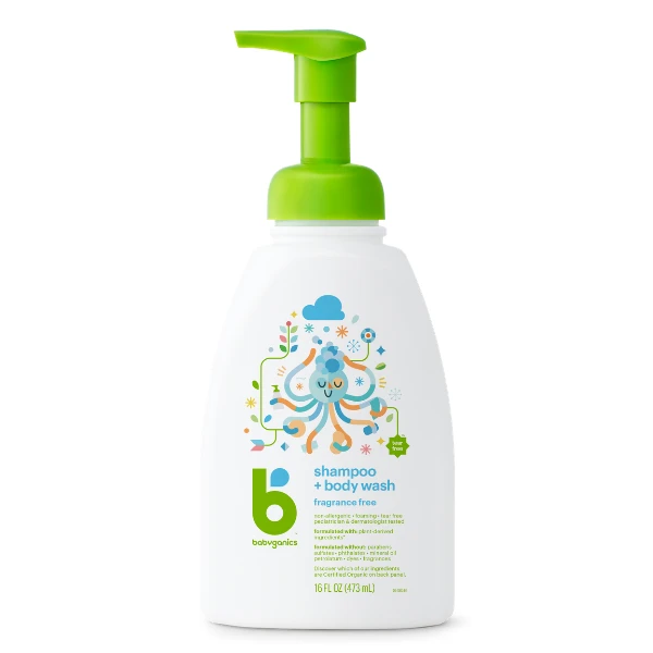 Babyganics Shampoo + Body Wash, Fragrance Free - 473ml 1 Babyganics Shampoo + Body Wash, Fragrance Free - 473ml