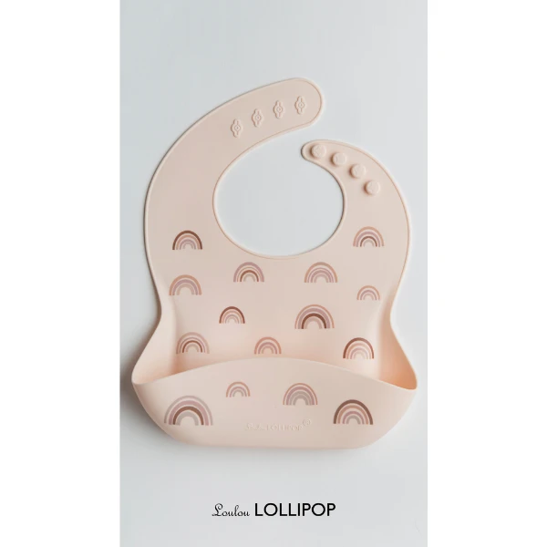 Loulou LOLLIPOP Silicone Bib - Rainbow 1 Loulou LOLLIPOP Silicone Bib - Rainbow