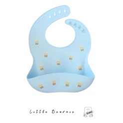 Little Bearnie Silicone Bib - Boba (Blue)