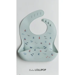 Loulou LOLLIPOP Silicone Bib - Set Sail
