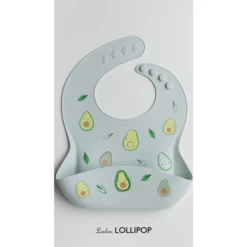 Loulou LOLLIPOP Silicone Bib - Avocado
