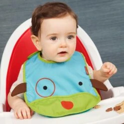 Skip Hop Zoo Tuck-Away Bib - Dog -Baby Products Sale Store baby bib skip hop zoo tuck away bib dog 3
