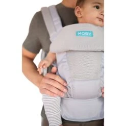 Moby Move 4 Position Carrier - Glacier Grey -Baby Products Sale Store baby carrier moby move 4 position carrier glacier grey 11