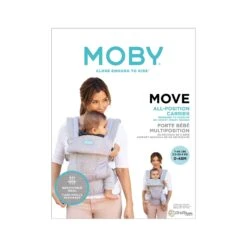 Moby Move 4 Position Carrier - Glacier Grey -Baby Products Sale Store baby carrier moby move 4 position carrier glacier grey 9
