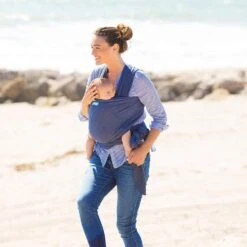 Moby Evolution Wrap - Denim -Baby Products Sale Store baby carrier moby wrap evolution denim 1