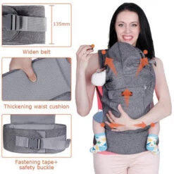 Lucky Baby Ergonomical Baby Carrier - Dark Grey -Baby Products Sale Store e3 a23782fe 9077 43f0 a26d cafb0faa5934