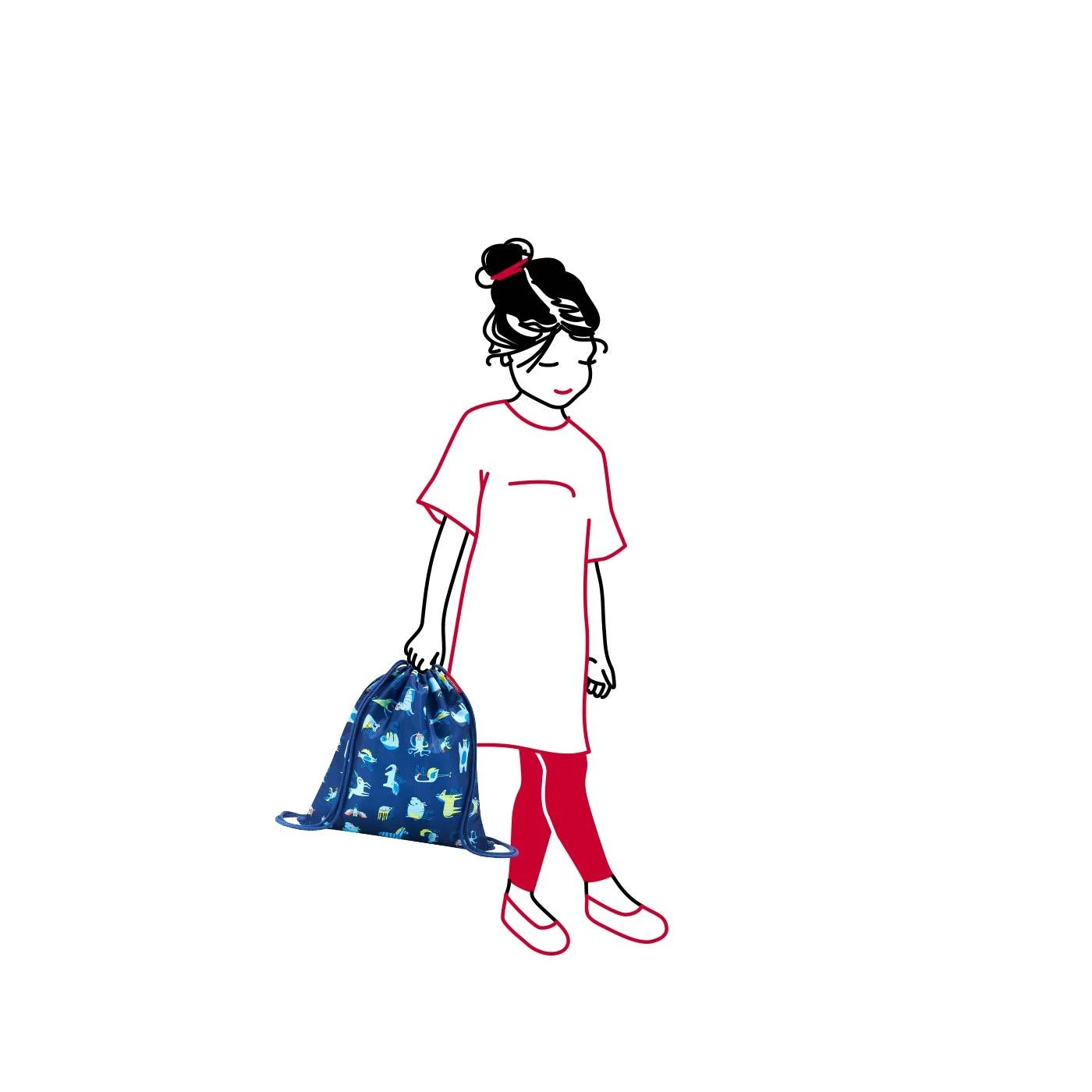 Reisenthel MySac Kids ABC Friends Blue 2 Reisenthel MySac Kids ABC Friends Blue - Image 2