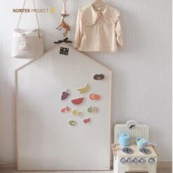 Noriterboard - Lillie Hus Board One Tone In Natural Wood (M Size) - Beige/Ivory + Free Gifts