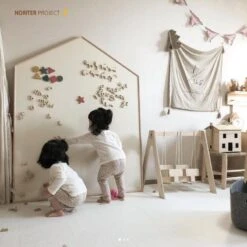 Noriterboard Magnetic Board One Tone In Natural Wood (L Size) - Beige/Ivory + Free Gifts -Baby Products Sale Store magnetic board noriterboard magnetic board one tone in natural wood l size beige ivory free gifts 3