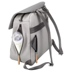 Petunia Pickle Bottom META Backpack - Grey Pearl Nubuck Leatherette -Baby Products Sale Store meta backpack in grey pearl nubuck leatherette diaper bags petunia pickle bottom 5 1800x1800 b97fb6cc d837 4cd9 afdb 66e761af6db1