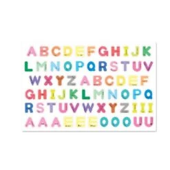 Noriterboard Rainbow Pastel Alphabet 66 Magnets