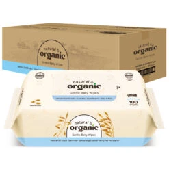 Natural & Organic Daily Care Baby Wipes, Refill (100 Sheets X 10 Packs)