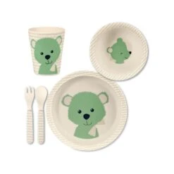 Sterntaler Bamboo Tableware Set- Baylee Green -Baby Products Sale Store tableware sterntaler bamboo tableware set baylee green 6