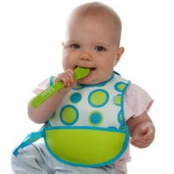 B.box Travel Bib W/ Baby Spoon (Splish Splash) -Baby Products Sale Store travel bib b box travel bib w baby spoon splish splash 9